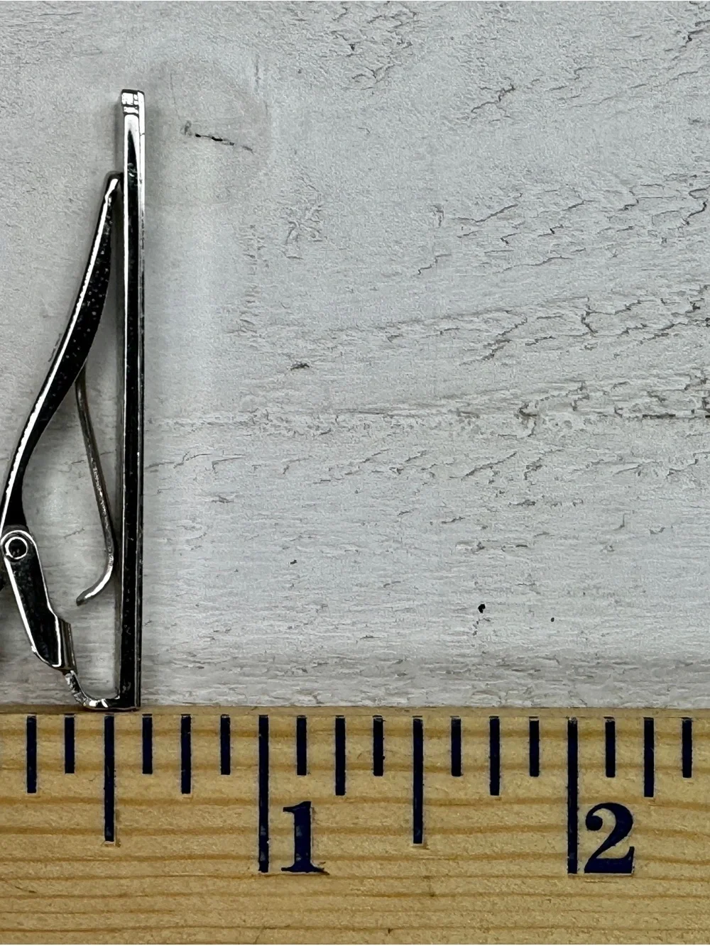 Givenchy Silver Tone Tie Clip / Tie Bar | Minimalist Designer Mens Accessory